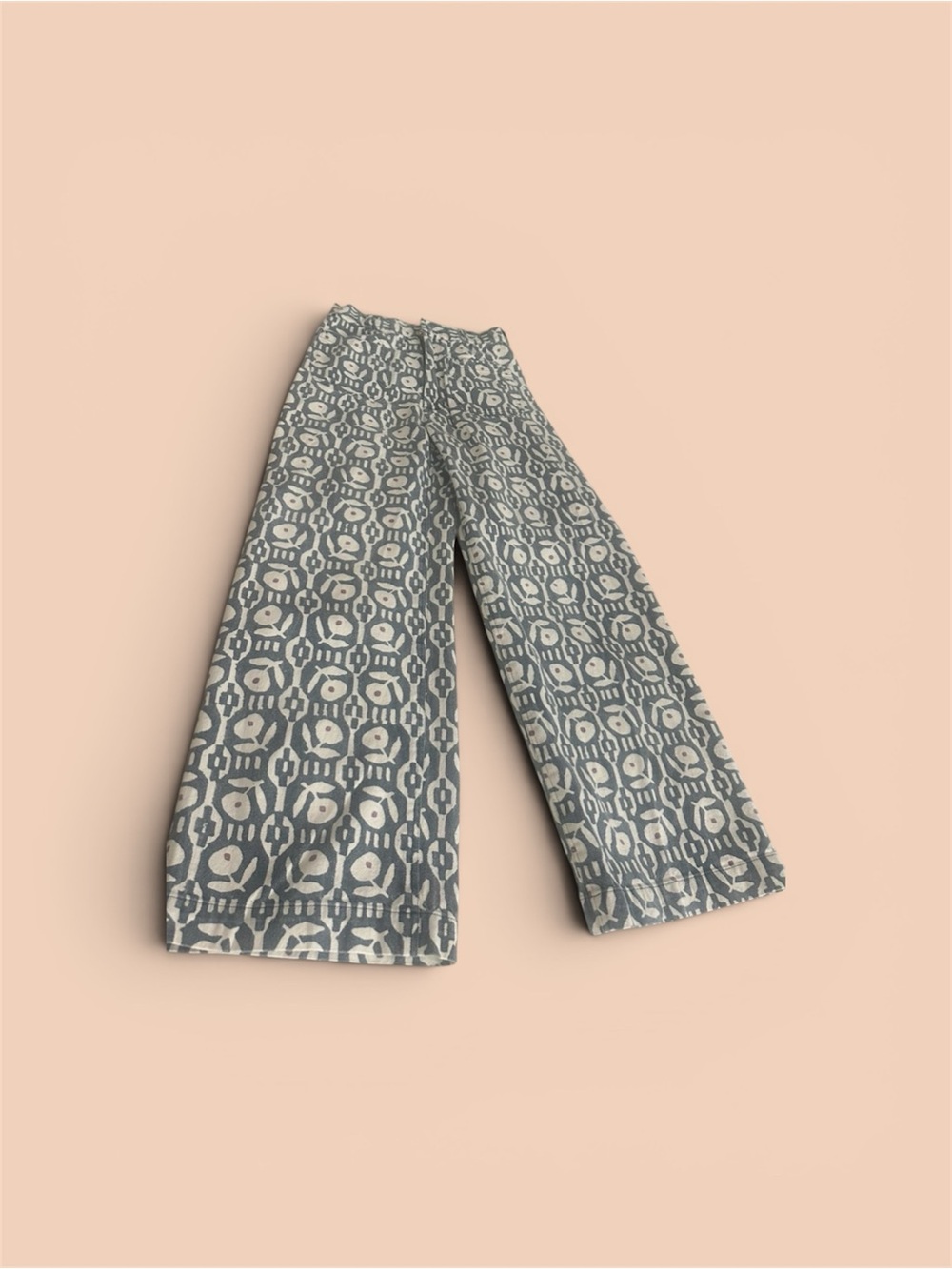 Printed Navy and Cream Boot Cut Jeans - Picture 3 of 8